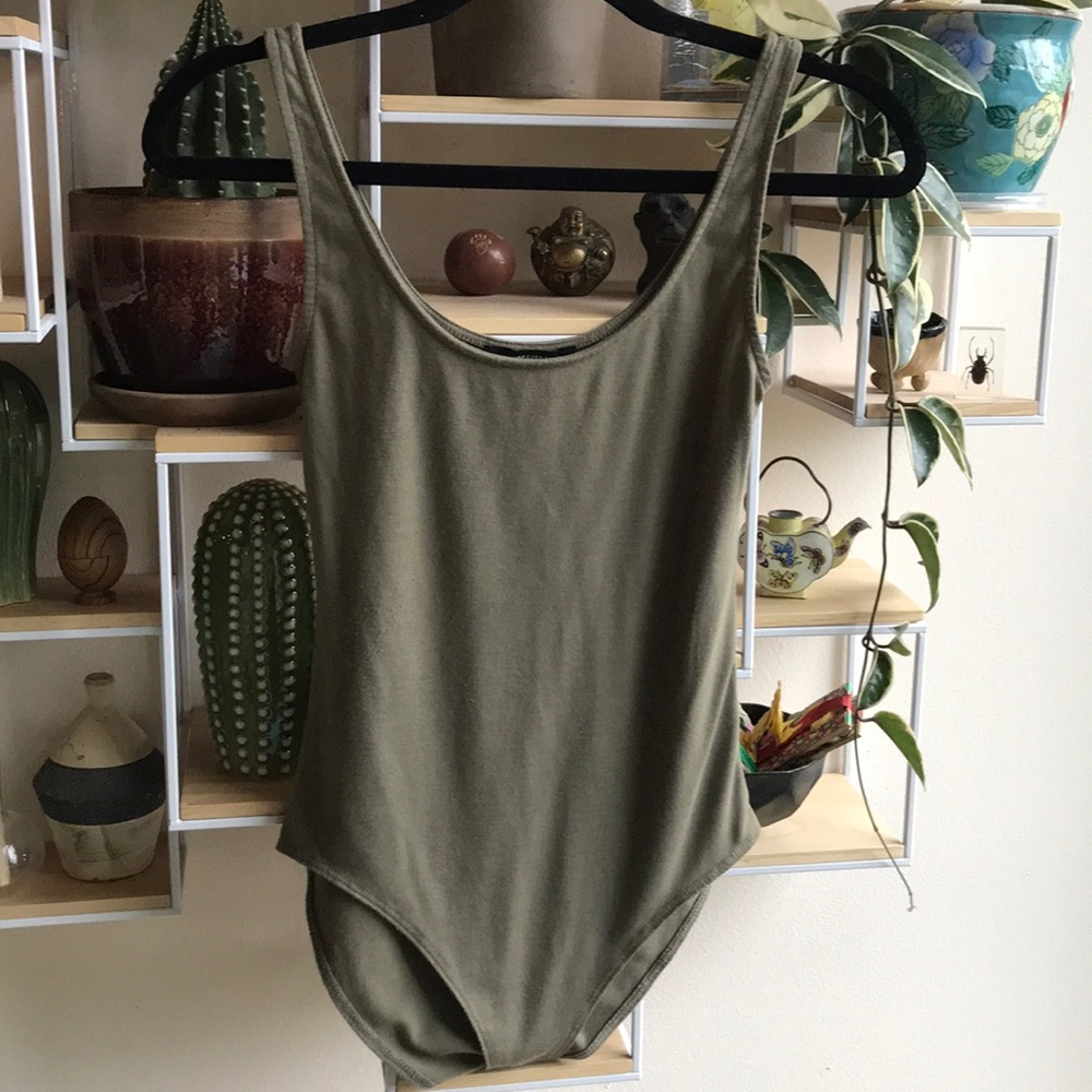 Sage green body suit